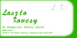 laszlo kovesy business card