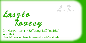 laszlo kovesy business card